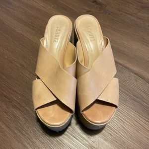 Schutz platform wedge sandals